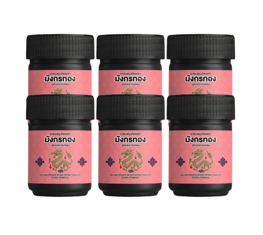Ouay Un Osoth Ya Dom Golden Dragon Floral Inhaler Aromatherapy 6 Pieces