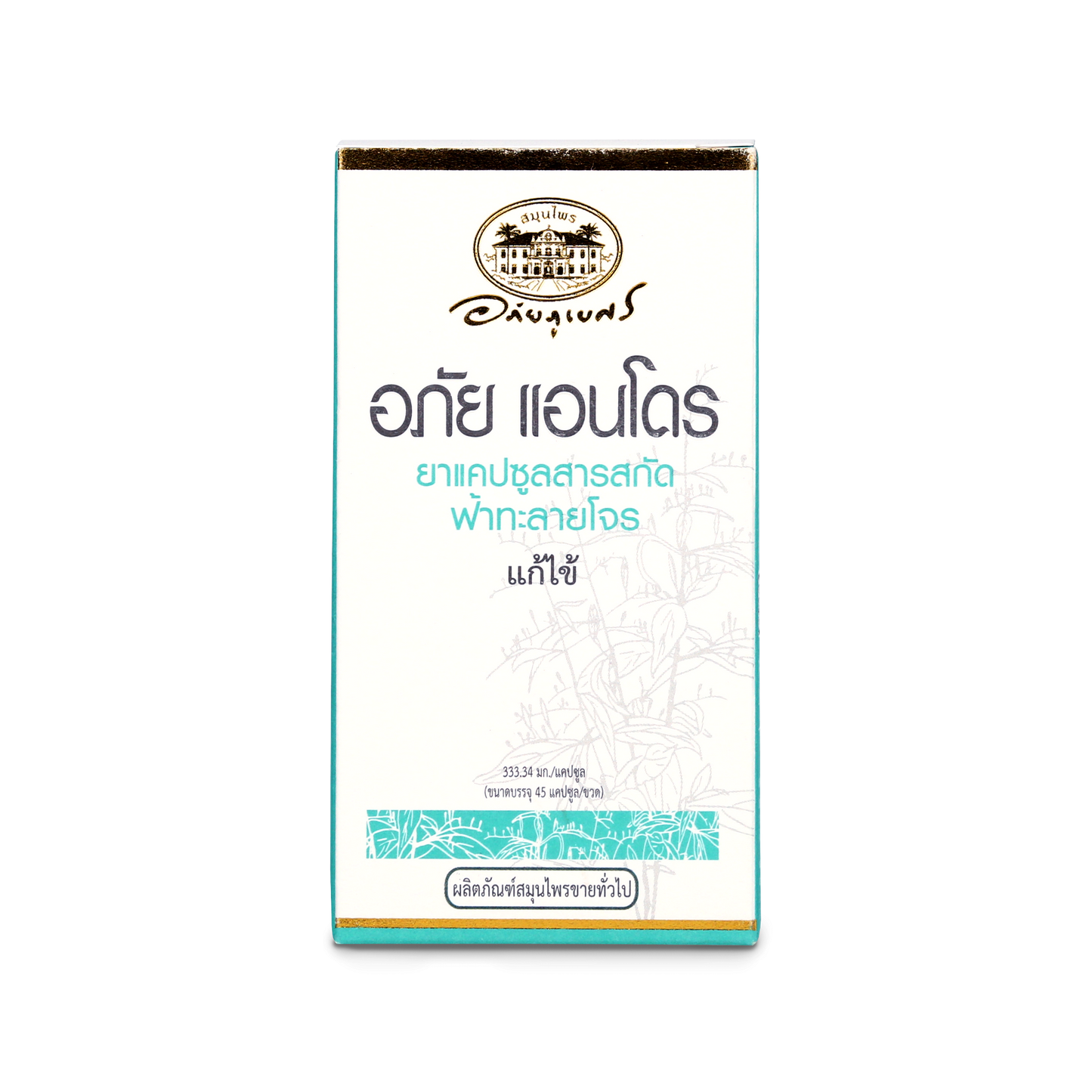 Abhaibhubejhr Andro Andrographis Extract Capsules — 45 Capsules