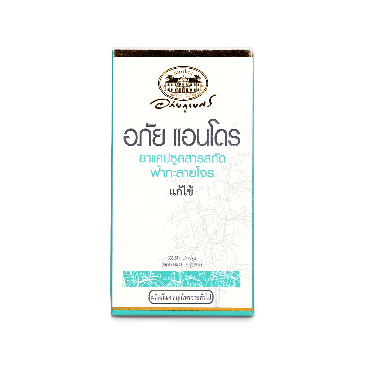Abhaibhubejhr Andro Andrographis Extract Capsules — 45 Capsules