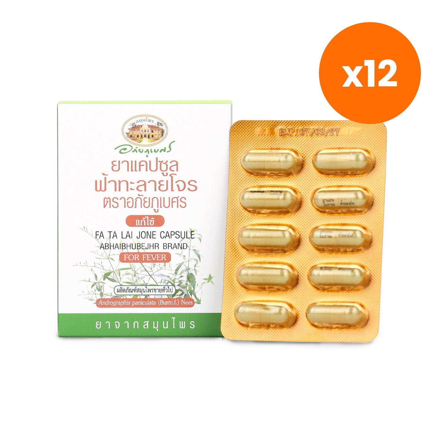 Abhaibhubejhr Andrographis Capsules 10 Capsules