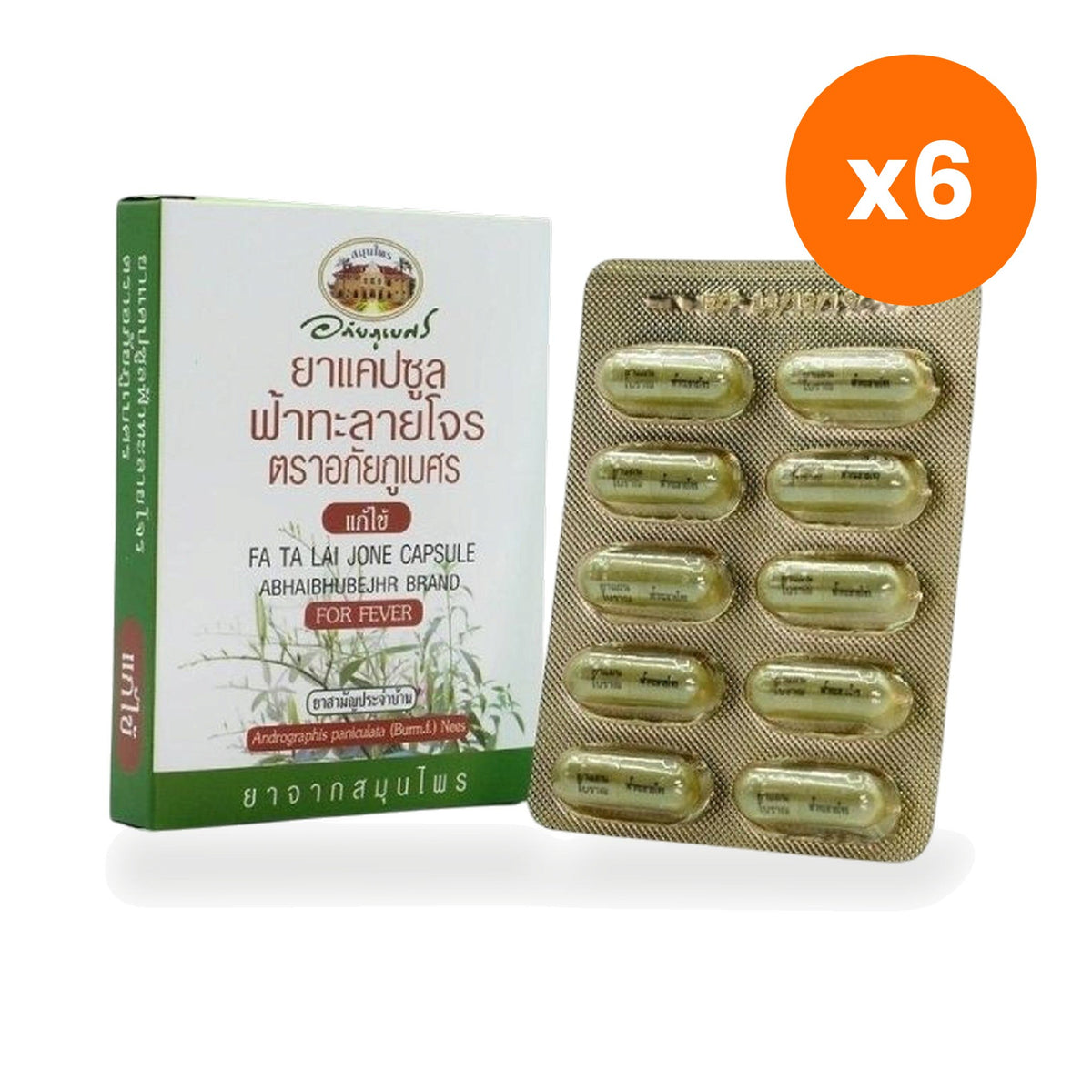 Abhaibhubejhr Andrographis Capsules 400mg 10 Capsules