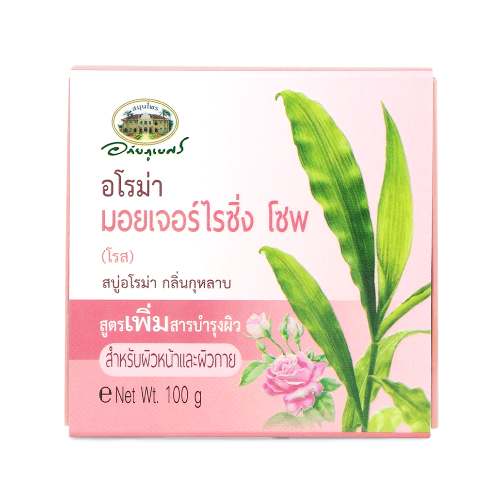 Abhaibhubejhr Aroma Moisturising Rose Soap Bar — 100 g