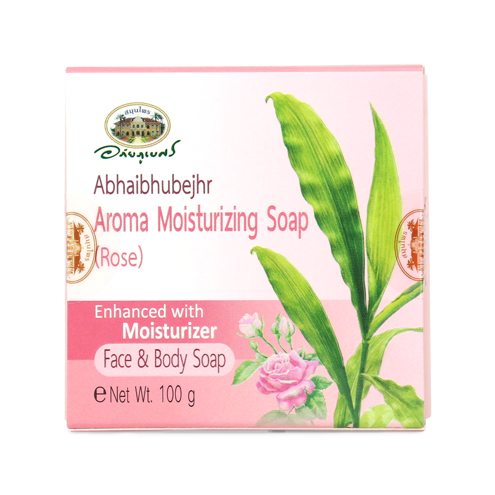Abhaibhubejhr Aroma Moisturising Rose Soap Bar — 100 g