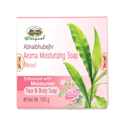 Abhaibhubejhr Aroma Moisturising Rose Soap Bar — 100 g