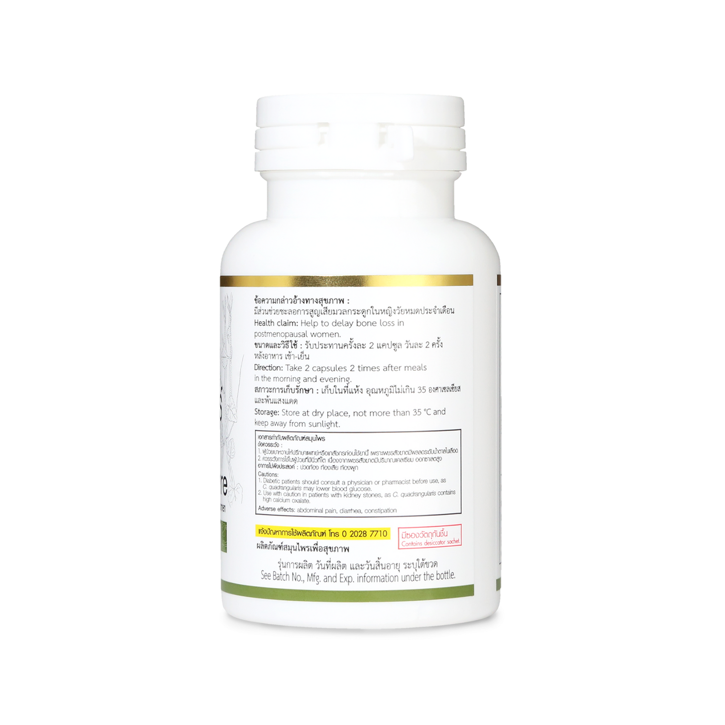 Abhaibhubejhr Bonecare Cissus Quadrangularis Capsules — 60 Capsules