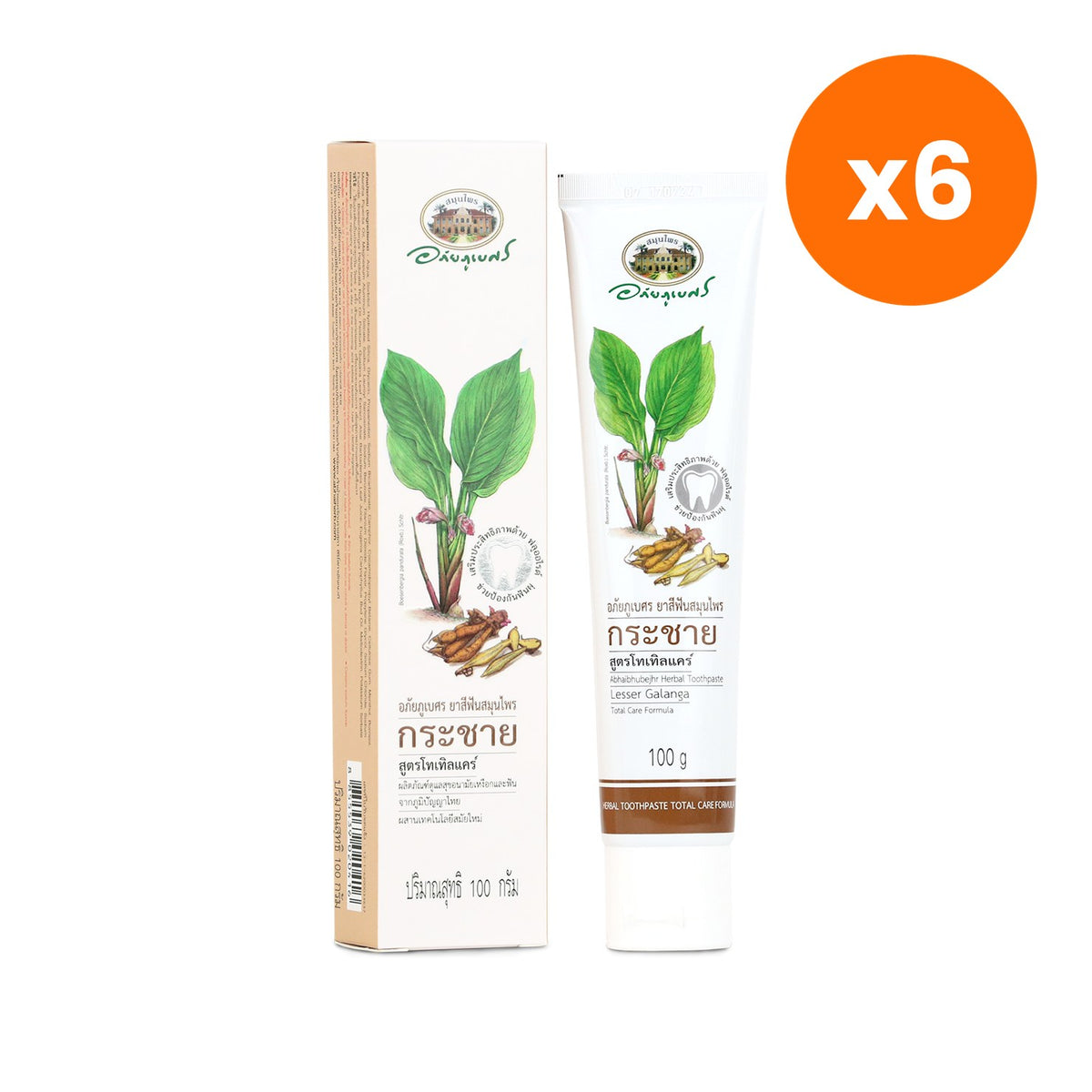 Abhaibhubejhr Fingerroot Herbal Toothpaste Breath Freshener 100 g