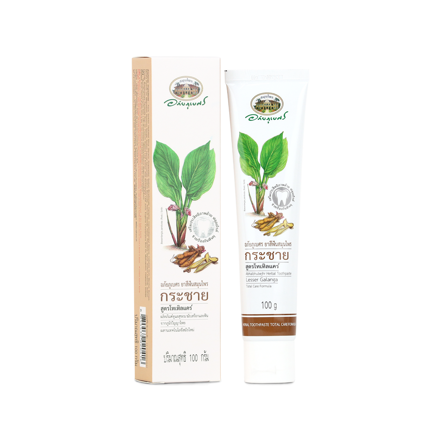 Abhaibhubejhr Fingerroot Total Care Herbal Toothpaste — 100 g