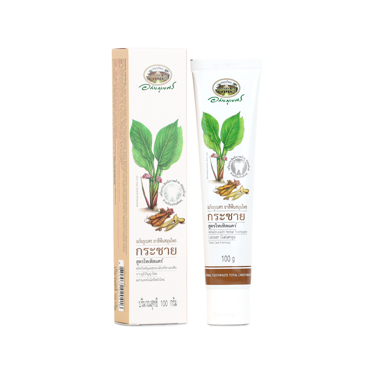 Abhaibhubejhr Fingerroot Total Care Herbal Toothpaste — 100 g