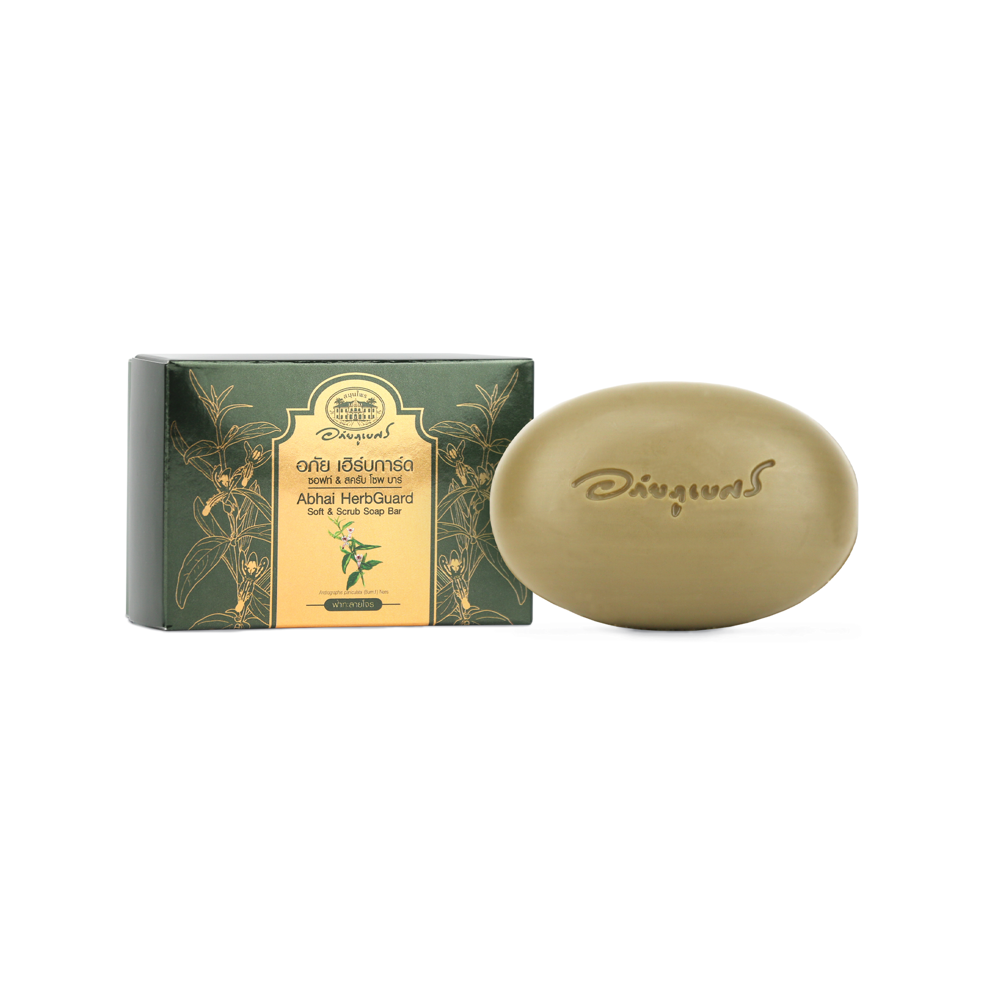 Abhaibhubejhr Herbguard Soft and Scrub Soap Bar — 100 g