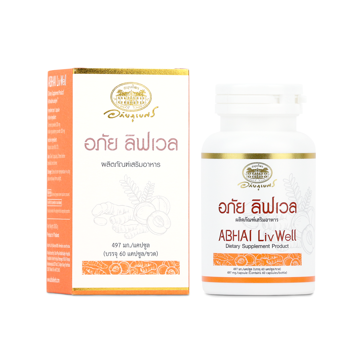 Abhaibhubejhr Livwell Turmeric and Amla Capsules — 60 Capsules
