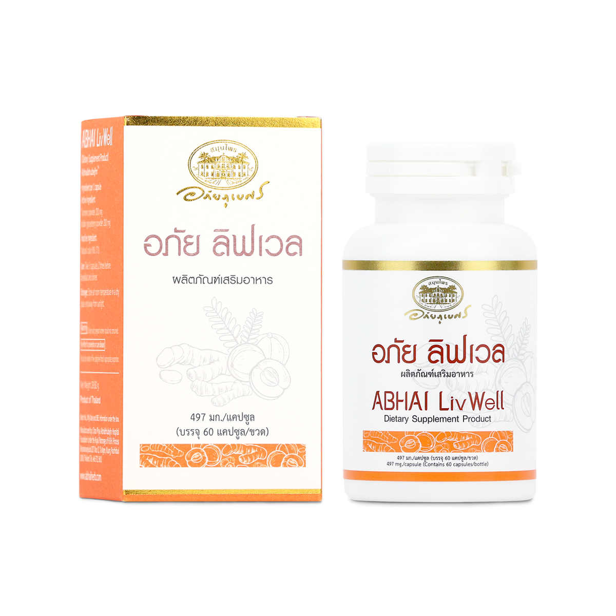 Abhaibhubejhr Livwell Turmeric and Amla Capsules — 60 Capsules