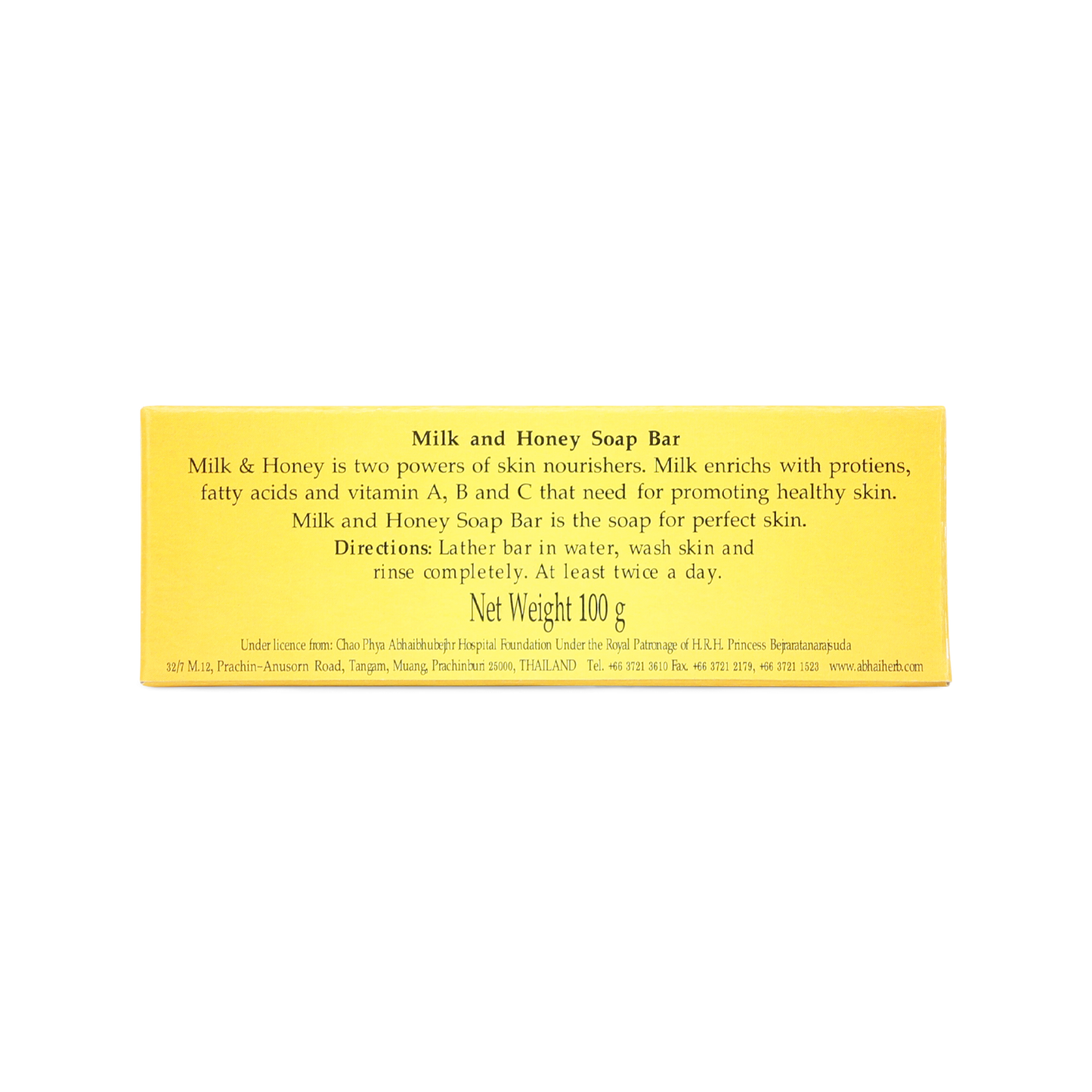 Abhaibhubejhr Milk and Honey Soap Bar — 100 g