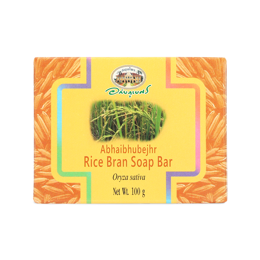 Abhaibhubejhr Rice Bran Herbal Soap Bar — 100 g