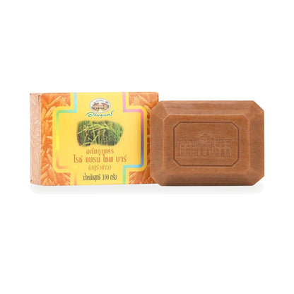 Abhaibhubejhr Rice Bran Herbal Soap Bar — 100 g