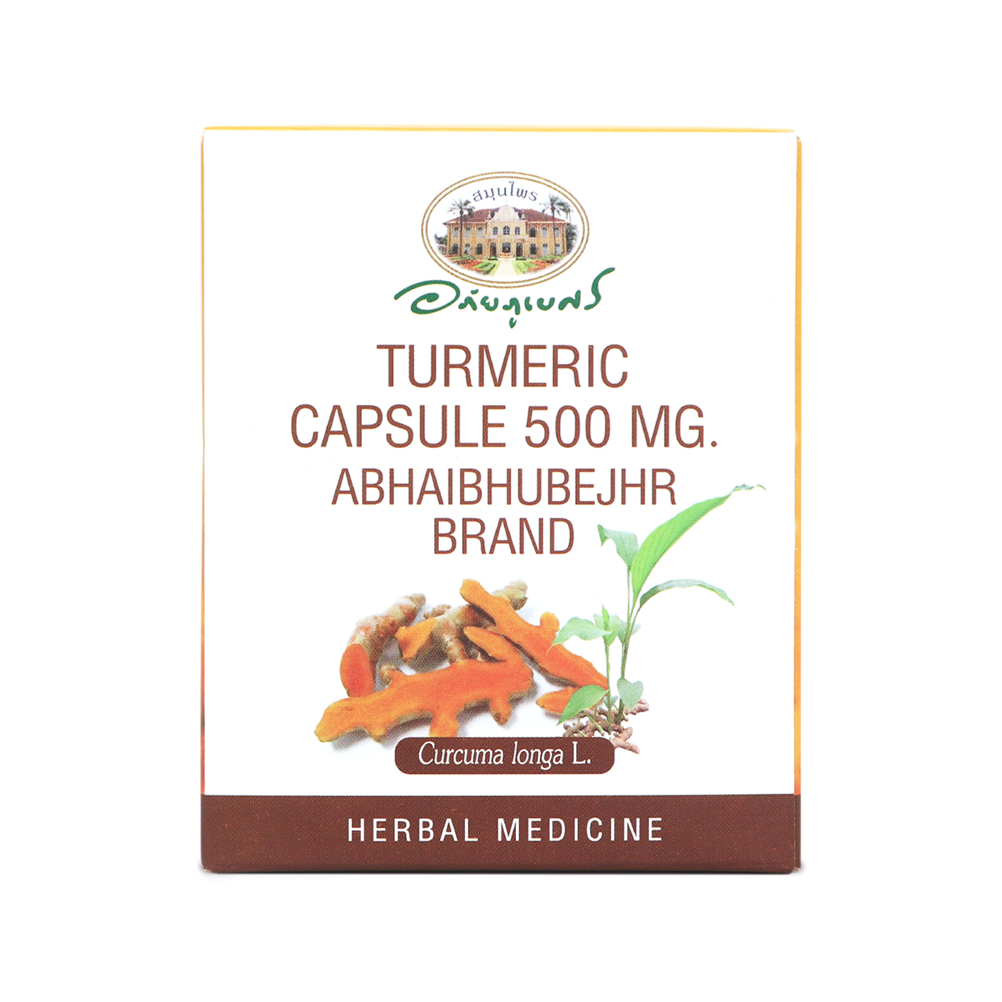 Abhaibhubejhr Turmeric Capsules 500mg — 60 Capsules (6 Blister Strips)