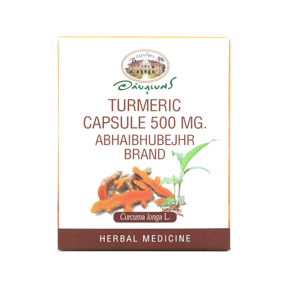 Abhaibhubejhr Turmeric Capsules 500mg — 60 Capsules (6 Blister Strips)