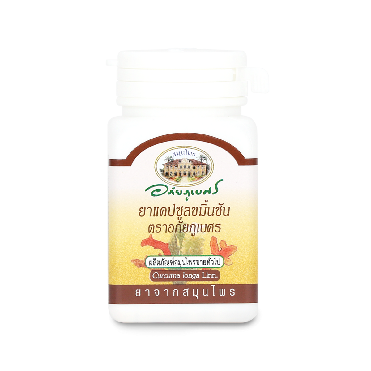 Abhaibhubejhr Turmeric (Curcuma Longa) Capsules — 60 Capsules