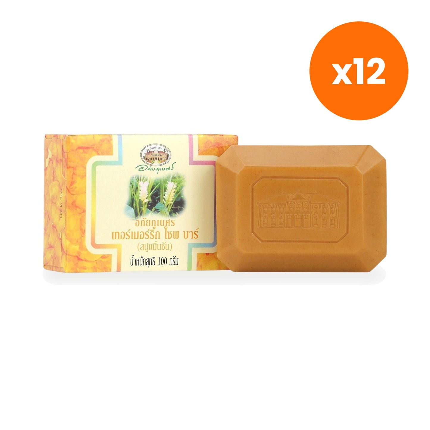 Abhaibhubejhr Turmeric Curcuma Longa Soap Bar 100 g