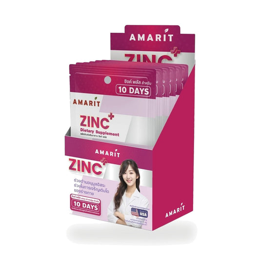 Amarit Zinc Plus Capsules 75mg — 60 Capsules (6 Packs of 10)