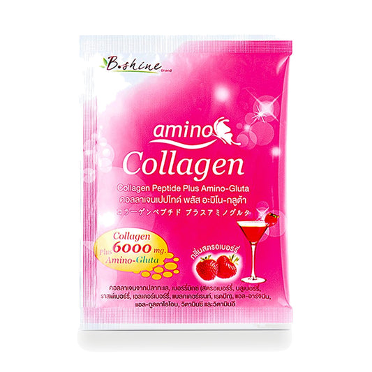 B.Shine Collagen Peptide Plus Strawberry Drink Powder 6,000mg — 10 g Sachet