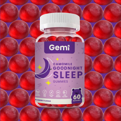 Gemi Goodnight Chamomile Gummies Blueberry Flavour