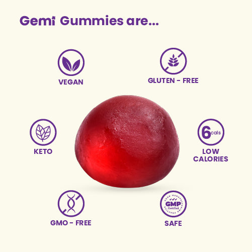 Gemi Goodnight Chamomile Gummies Blueberry Flavour
