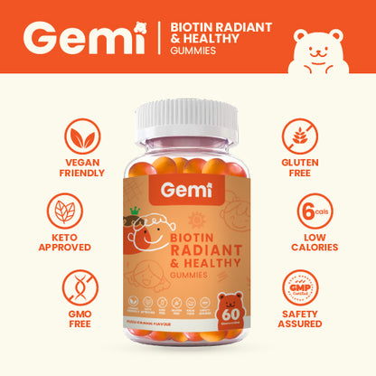 Gemi Biotin Radiant Healthy Gummies for Nails