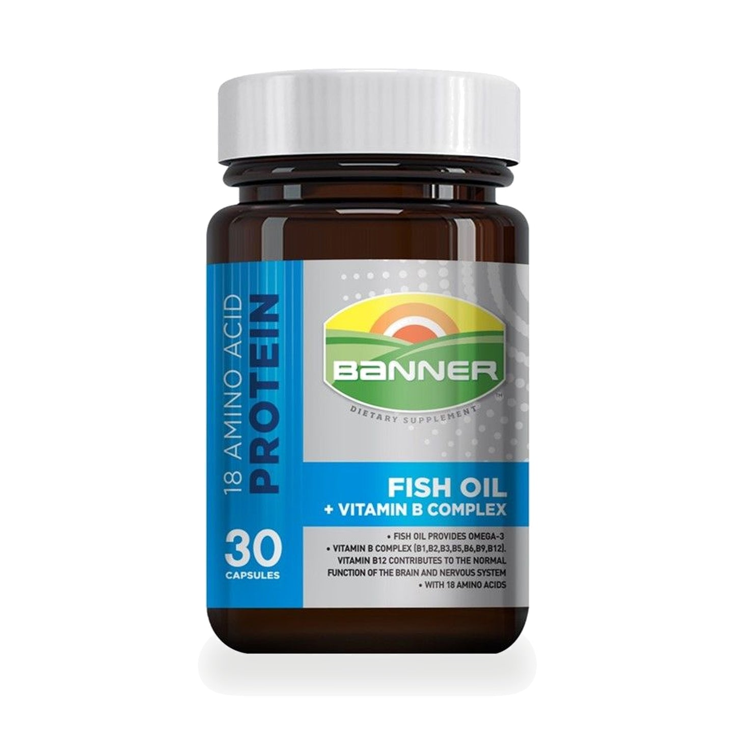 Banner Hi-B with Fish Oil Amino Acid Capsules — 30 Capsules