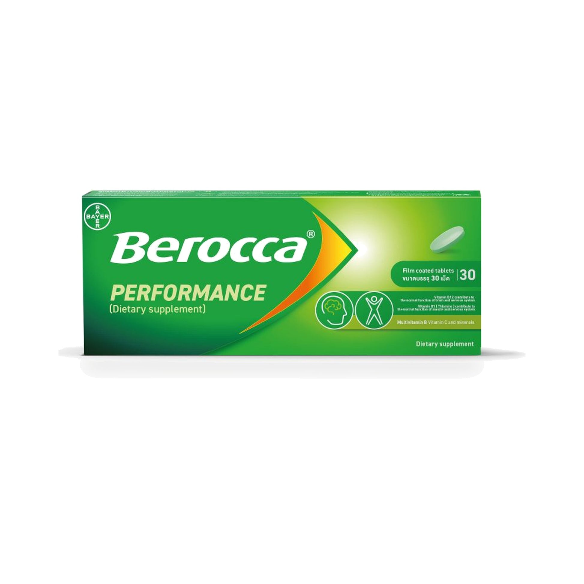 Berocca Film-Coated Multivitamin Tablets — 30 Tablets