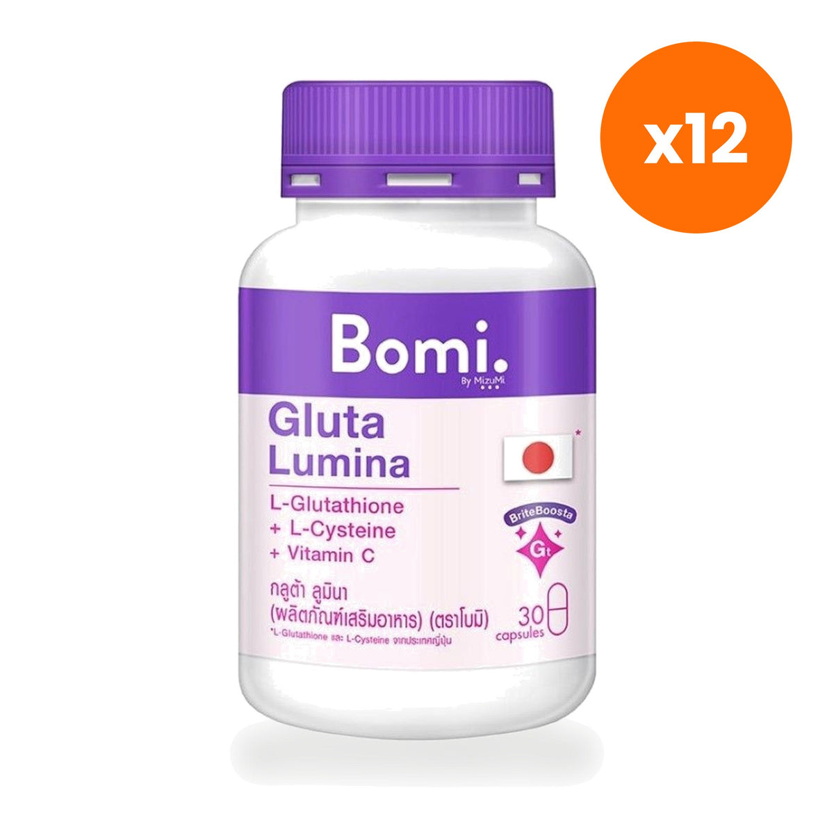 Bomi Gluta Lumina Glutathione Vitamin C Zinc 30 Capsules