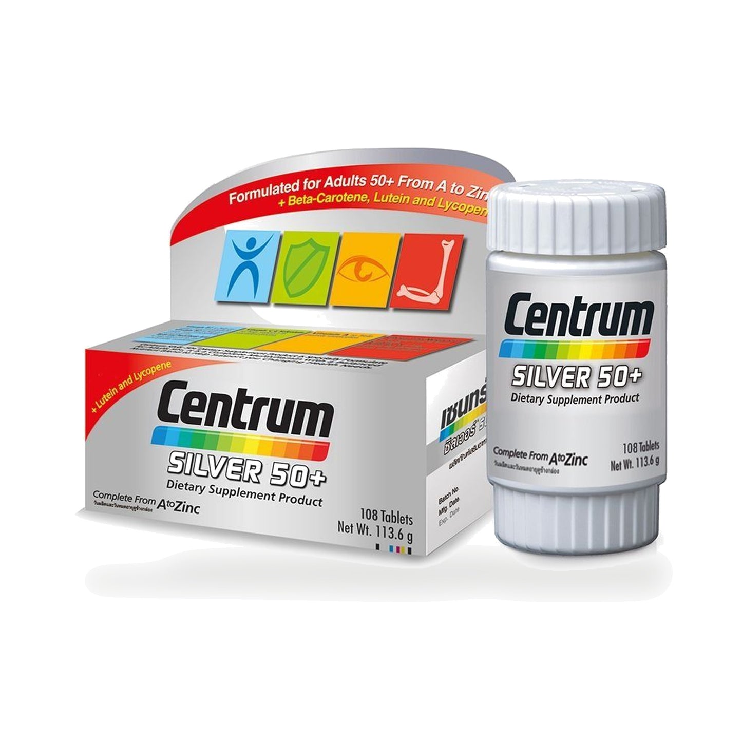 Centrum Silver 50+ Multivitamin Tablets — 108 Tablets