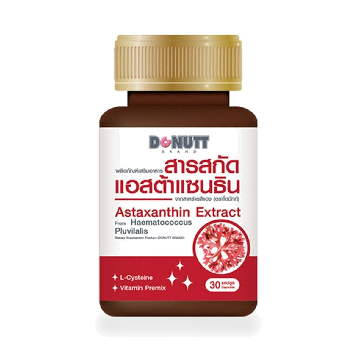 Donutt Astaxanthin Capsules 4.8mg with L-Cysteine — 30 Capsules