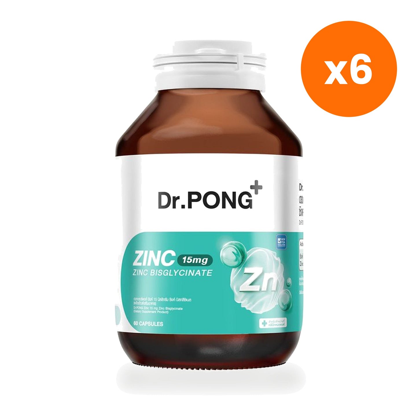 Dr.Pong Zinc Bisglycinate Capsules 15mg 60 Capsules