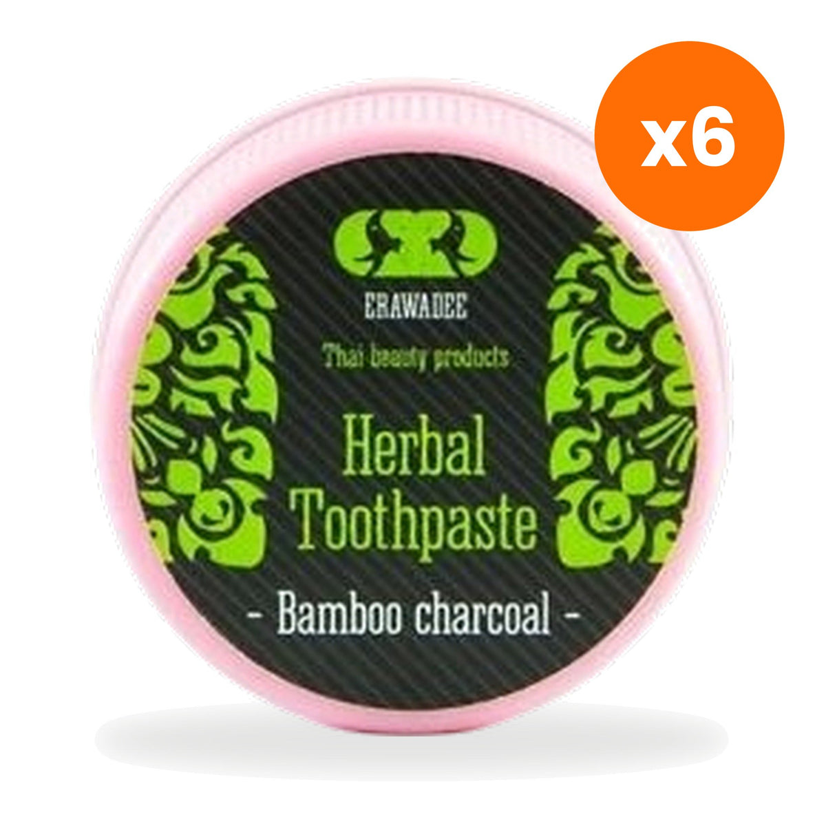 Erawadee Bamboo Charcoal Natural Herbal Toothpaste Oral