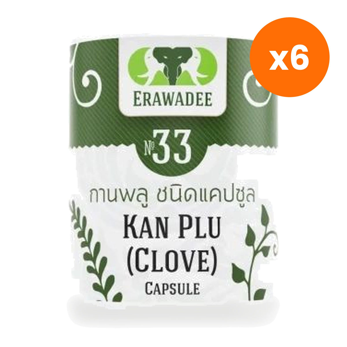 Erawadee No.33 Clove Capsules 250mg 100 Capsules
