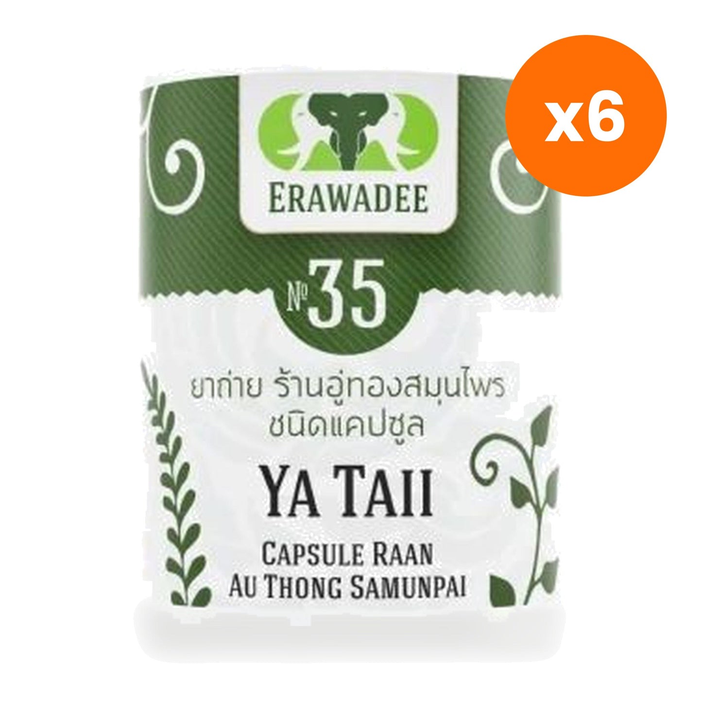 Erawadee No.35 Ya Rabai Herbal 250mg 100 Capsules