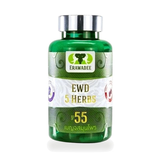 Erawadee No.55 Power of 5 Herbs Capsules 500mg — 120 Capsules