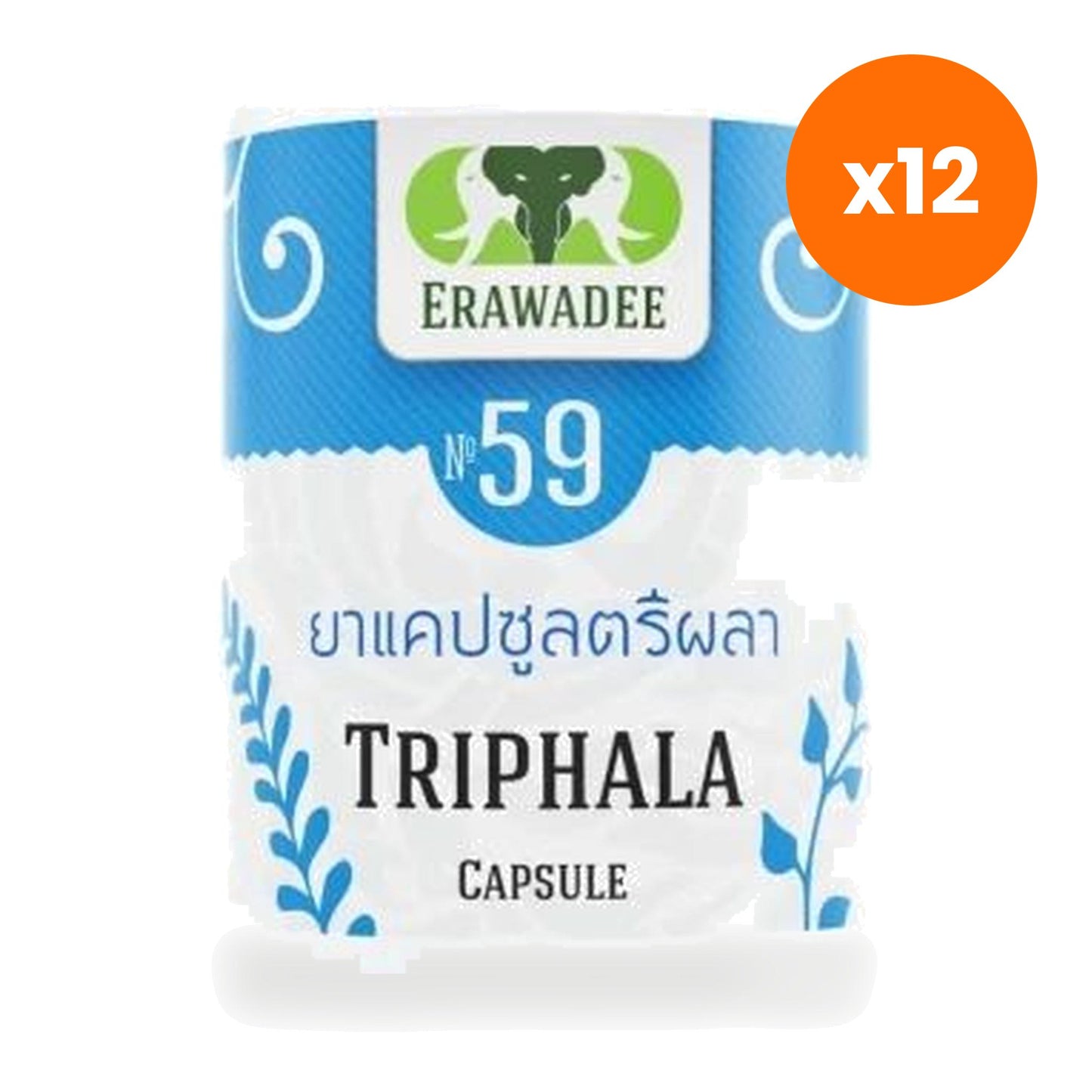 Erawadee No.59 Triphala Capsules 500mg 100 Capsules