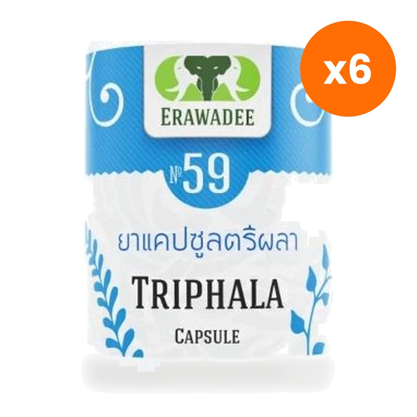 Erawadee No.59 Triphala Capsules 500mg 100 Capsules