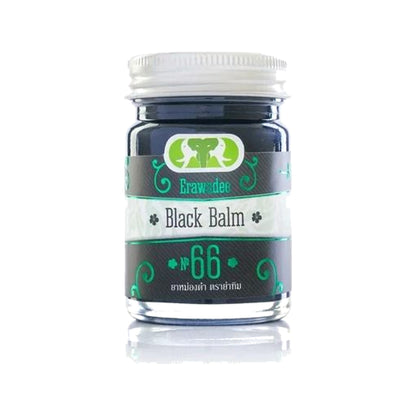 Erawadee No.66 Royal Black Herbal Balm with Agarwood — 50 g Jar