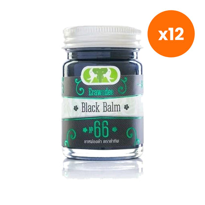 Erawadee No.66 Royal Black Herbal Balm with Agarwood Joint 50 g