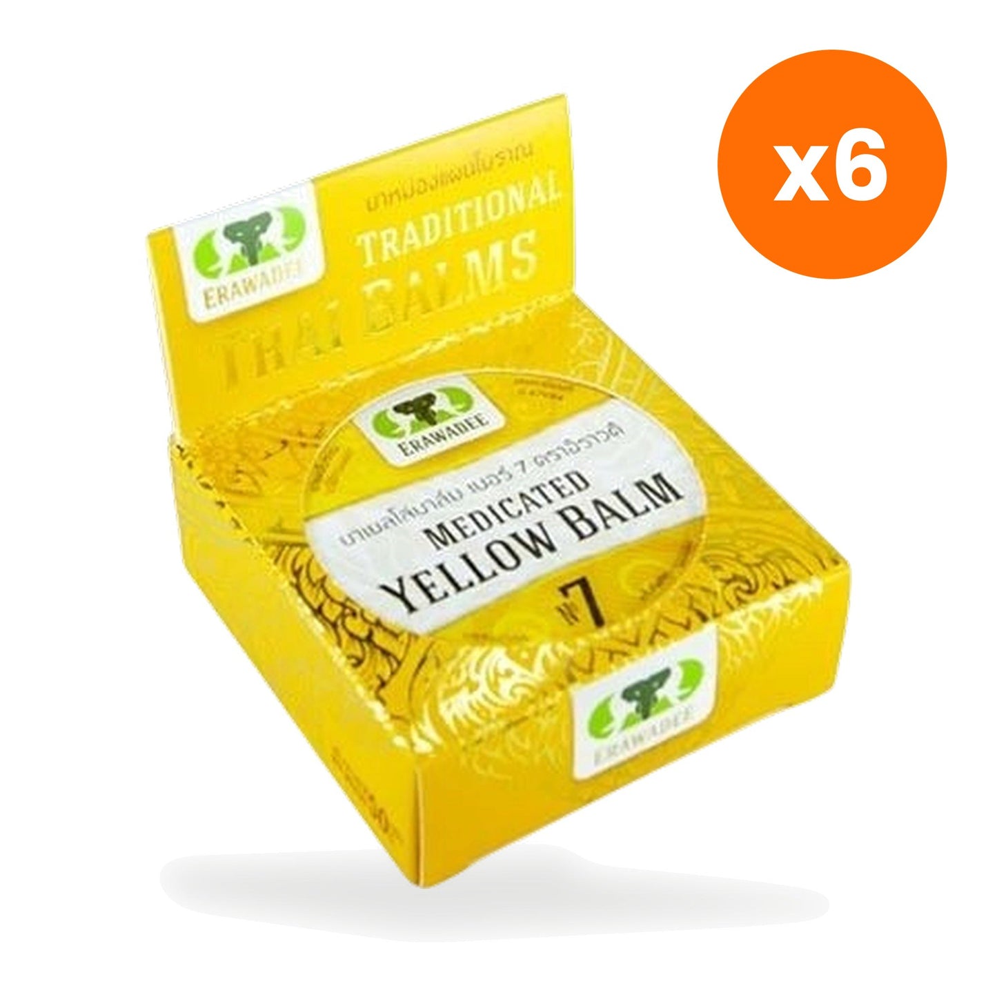 Erawadee No.7 Ya Mong Sud Pai Yellow Plai Herbal Balm Sports 50 g