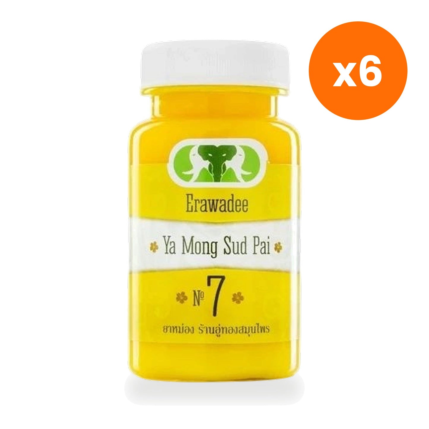 Erawadee No.7 Ya Mong Sud Pai Yellow Plai Herbal Balm Sports 90 g