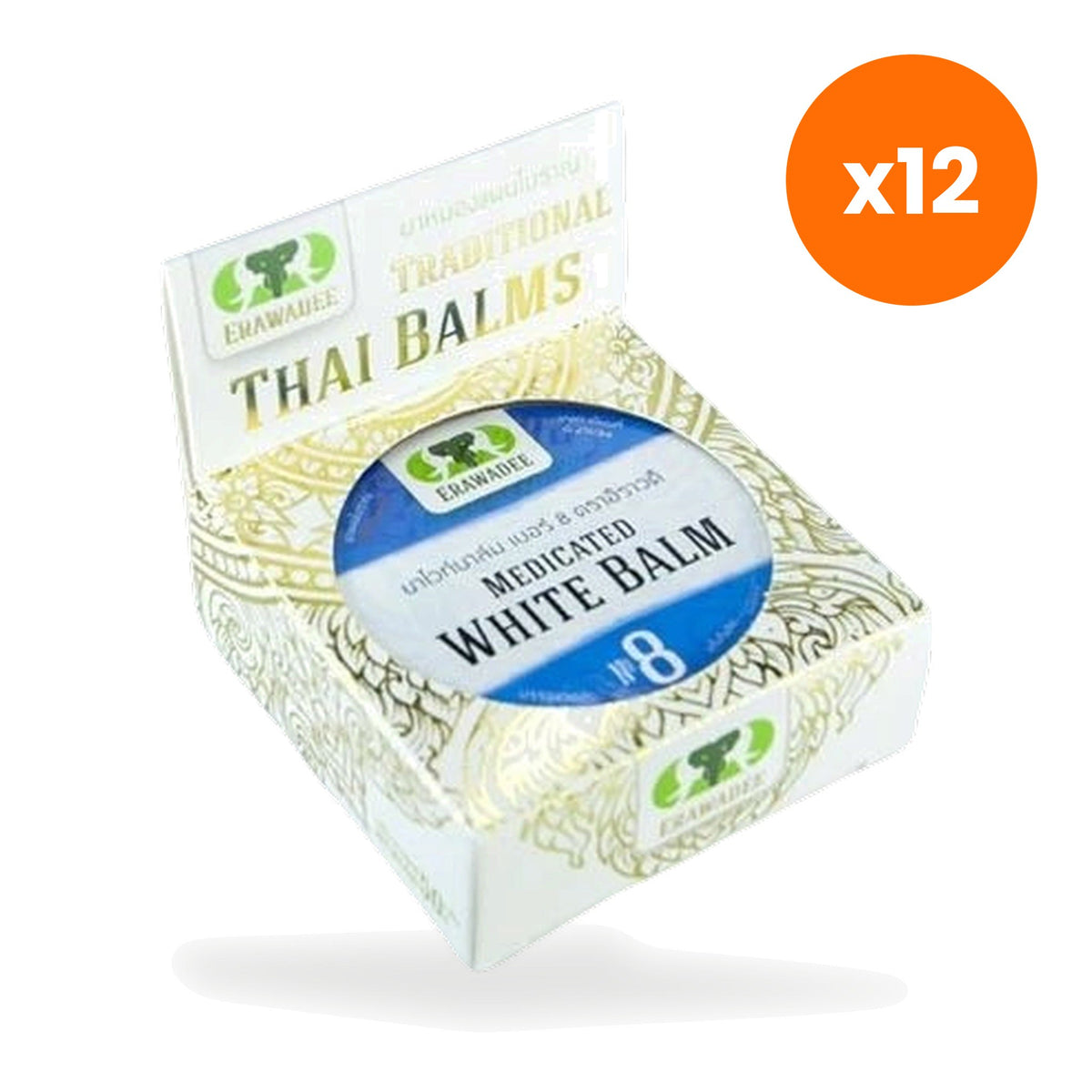 Erawadee No.8 Ya Mong Khao White Herbal Balm 50 g