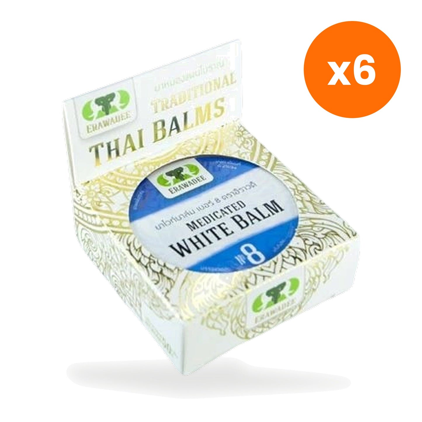 Erawadee No.8 Ya Mong Khao White Herbal Balm 50 g