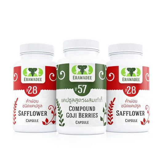 Erawadee Safflower & Goji Herbal Set No.12 — 3 Packs