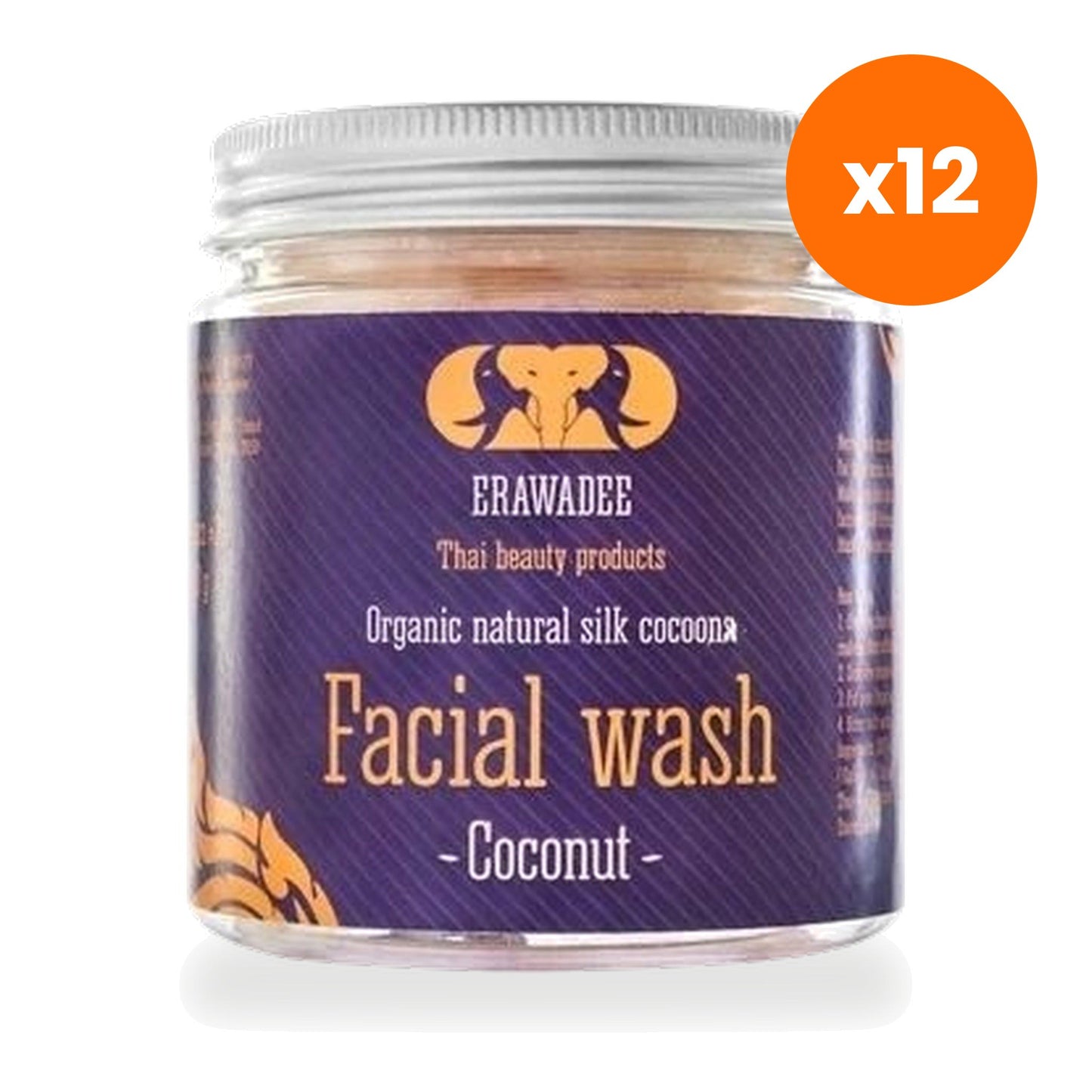Erawadee Silk Cocoon Facial Cleanser with Coconut 30 Cocoons
