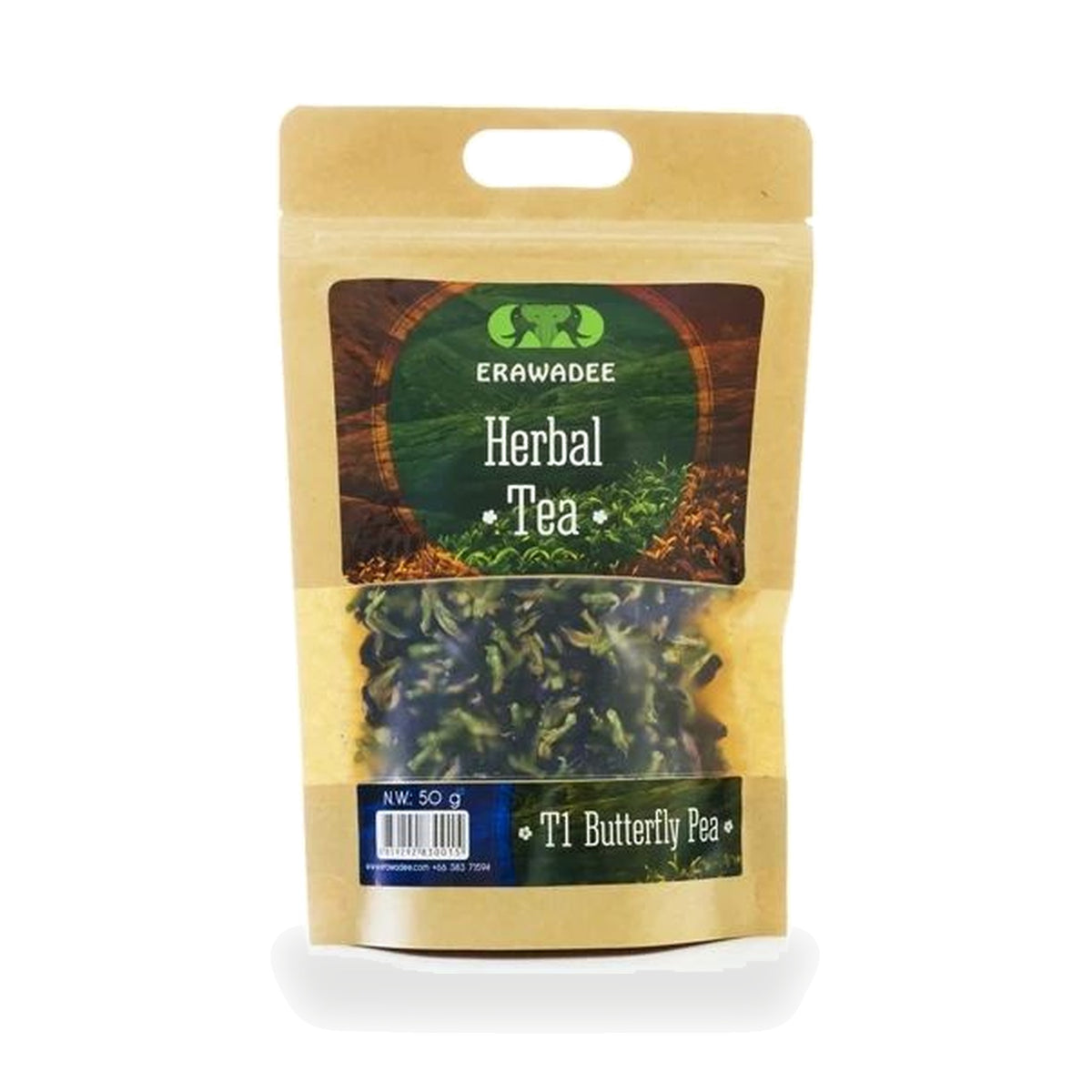 Erawadee T1 Butterfly Pea Flower Herbal Tea — 50 g