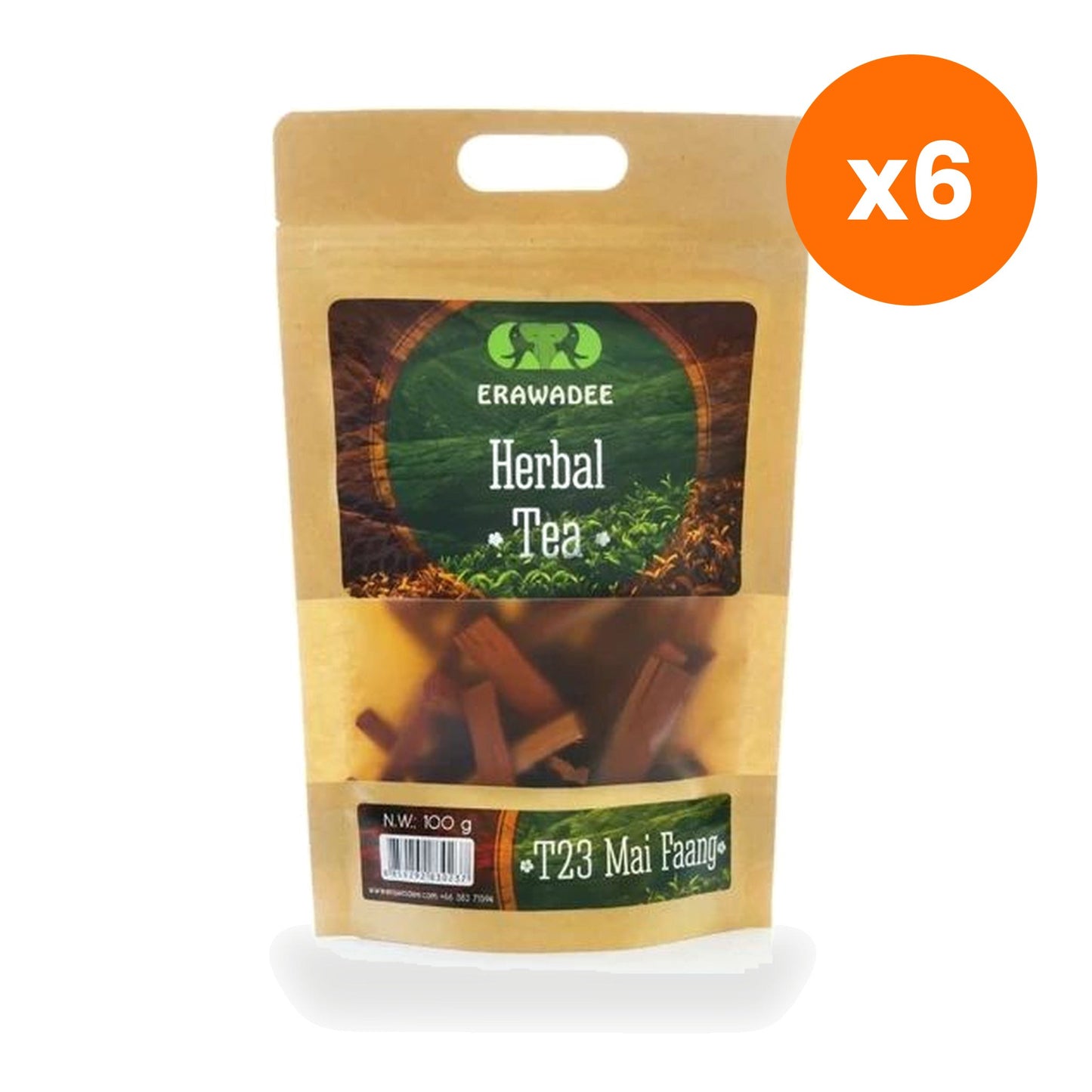 Erawadee T23 Mai Fang Sappanwood Herbal Tea Caffeine Free 100 g
