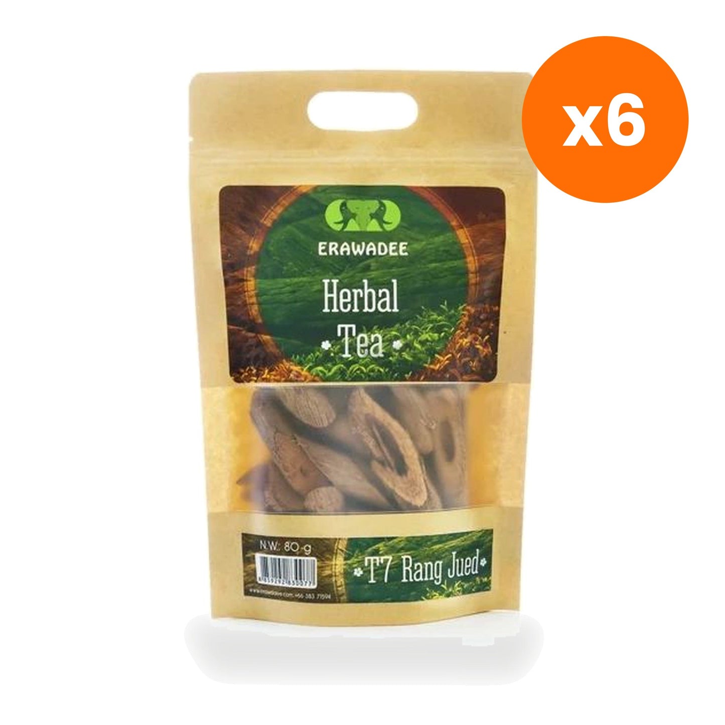 Erawadee T7 Rang Jued Thunbergia Herbal Tea Caffeine Free 100 g